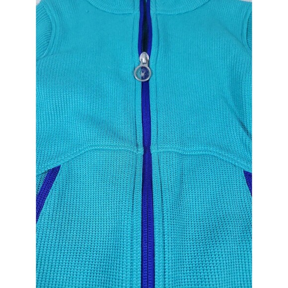 Spyder Kids Fleece Jacket Aqua/Turquoise Size 5/6 Full Zip Outdoor Winter - Picture 2 of 8